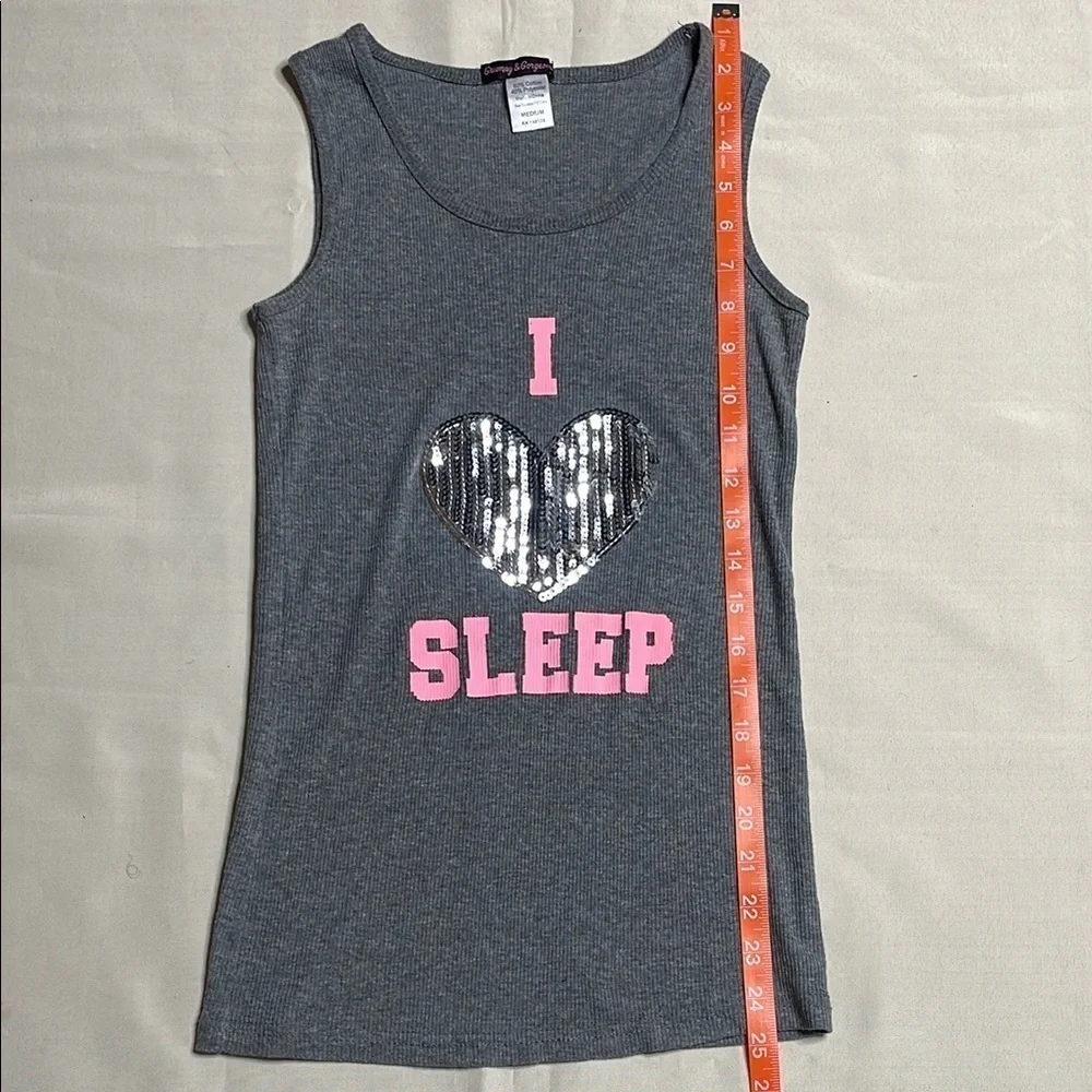 GRUMPY & GORGEOUS Gray Sleeveless Top with Pink and Black Accents